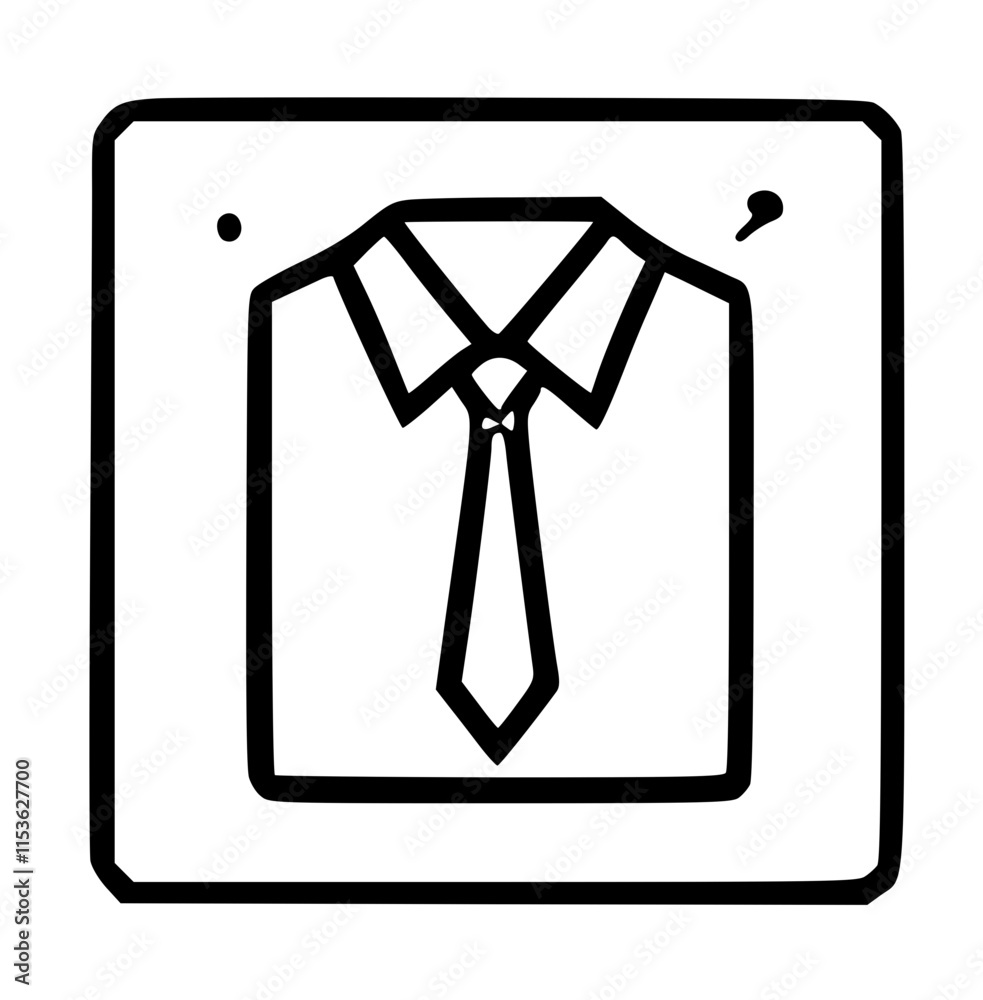illustration of a black and white shirt illustration of a black and white shirt