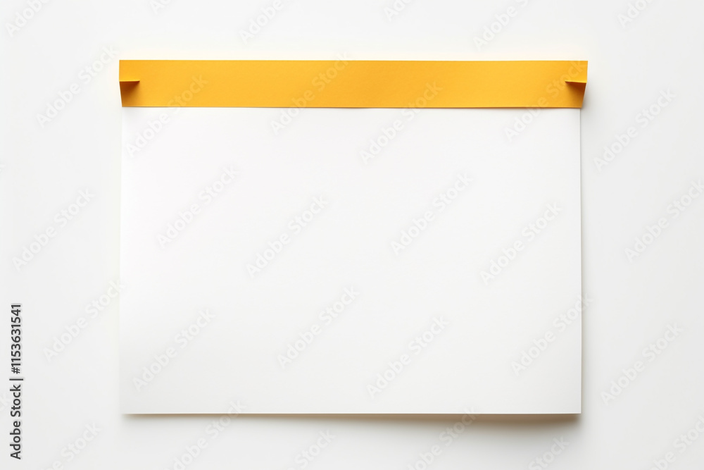 Simple Paper Message Note: Reminder on a Blank Background Simple Paper Message Note: Reminder on a Blank Background