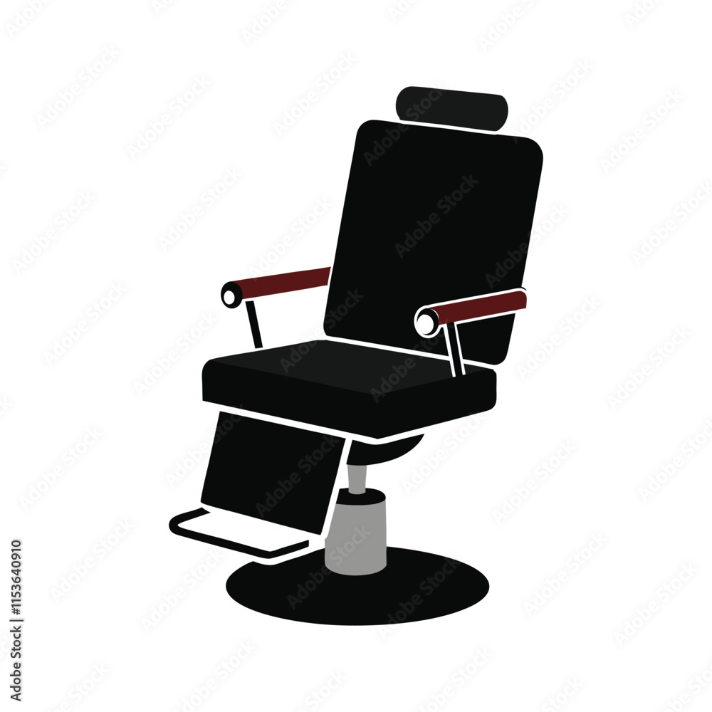 Fototapeta premium barber chair on white background.eps