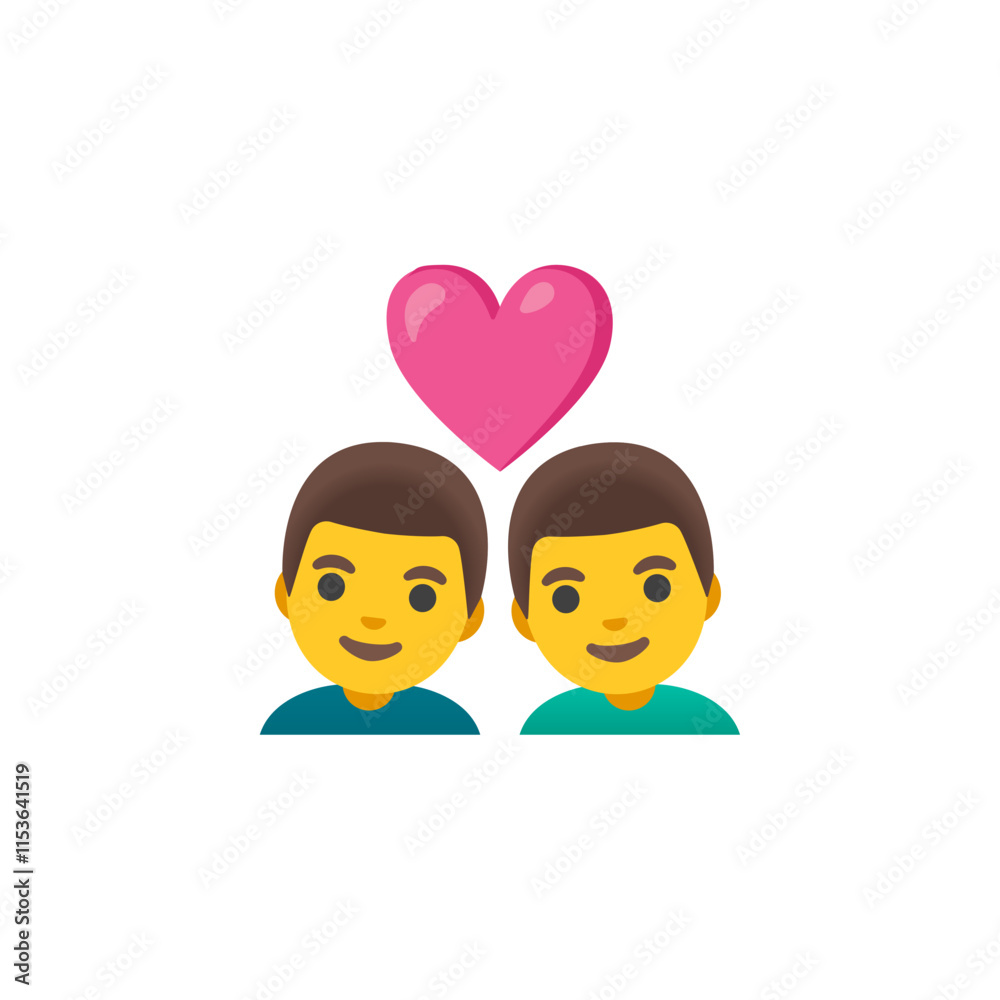 Couple with Heart Emoji
