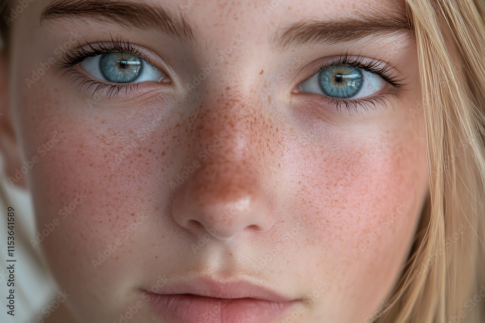 Fototapeta premium Close-up photo of beautiful woman