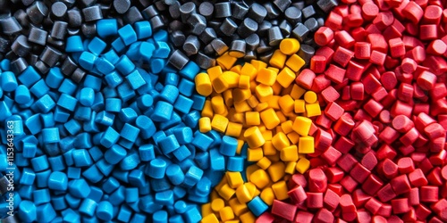 High quality polyethylene granules, including HDPE plastic pellets and IDPE, serve as essential plastic raw material for various manufacturing processes and applications in the industry. photo