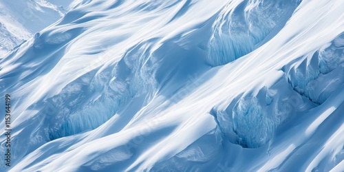 Wallpaper Mural Avalanche traces on a snow slope create a dramatic scene. This close up view highlights the intricate details of the snow slope affected by the recent avalanche activity. Torontodigital.ca