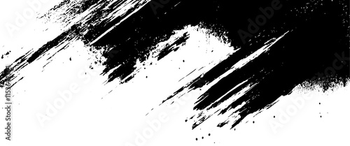 Obraz na płótnie Vector grunge brush strokes texture rough black scratches for wallpaper, paint splatter template, dirt banner, watercolor design. w salonie