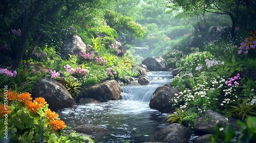 waterfall in the park