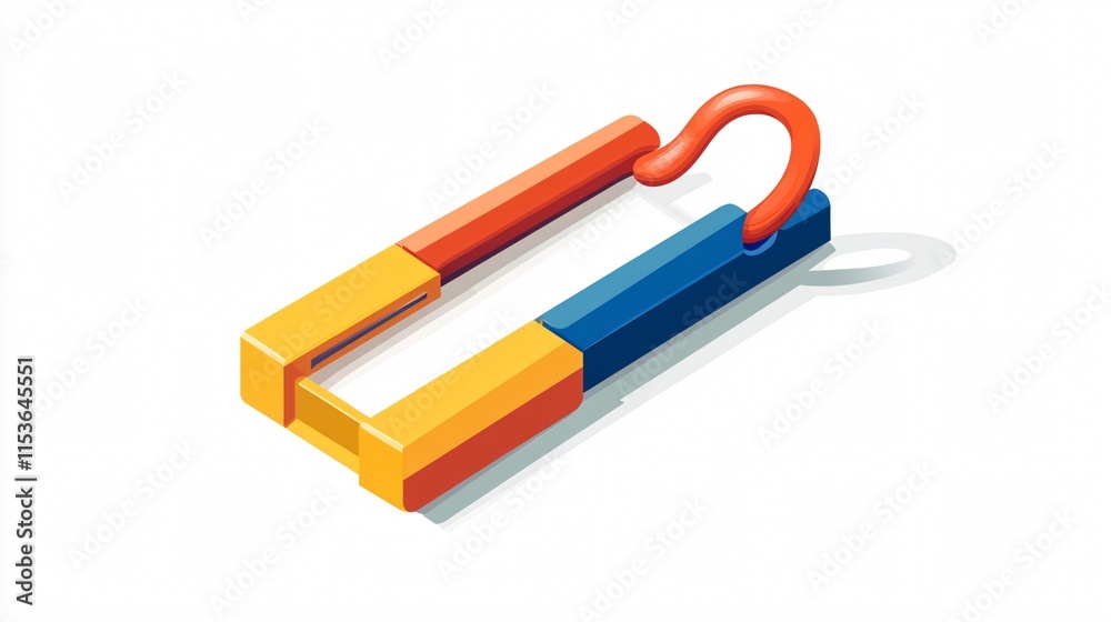 Professional Paper Binder Clip Vector Illustration