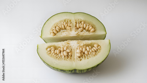 Wallpaper Mural A photo of a bitter melon on a white background. Torontodigital.ca