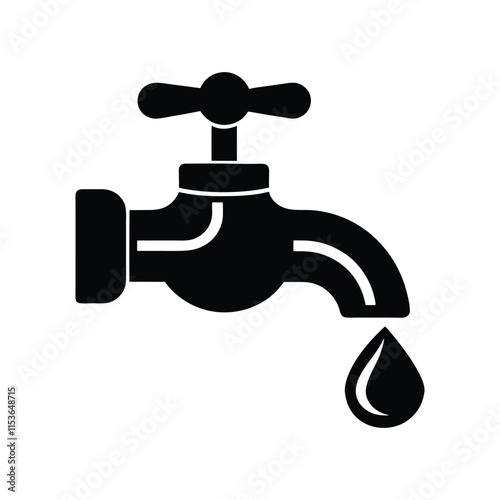 water faucet save water faucet symbol isolated .eps