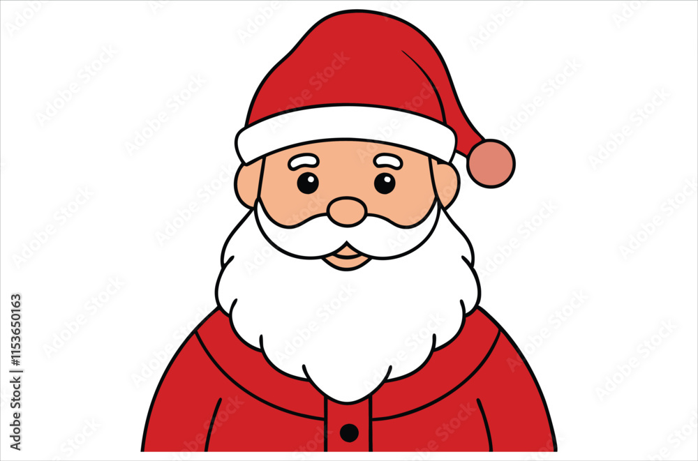 Santa Claus vector, cartoon, Santa portrait Santa Claus vector, cartoon, Santa portrait