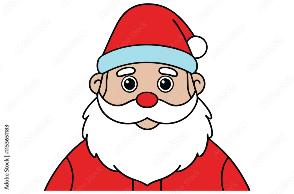 Santa Claus vector, cartoon, Santa portrait Santa Claus vector, cartoon, Santa portrait