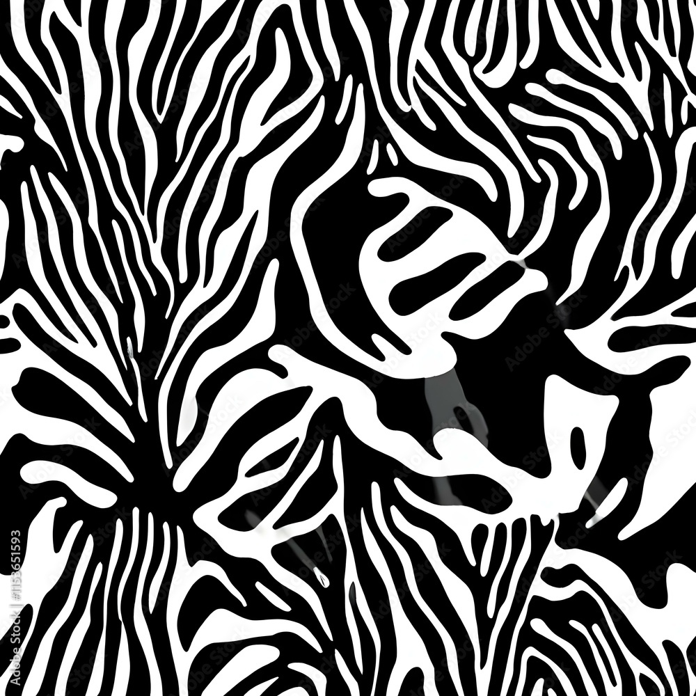Zebra print pattern , with large irregular splotches of black and white Zebra print pattern , with large irregular splotches of black and white