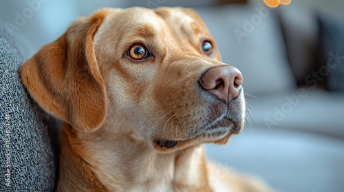 Wallpaper Mural Close-up of a thoughtful golden Labrador retriever Torontodigital.ca