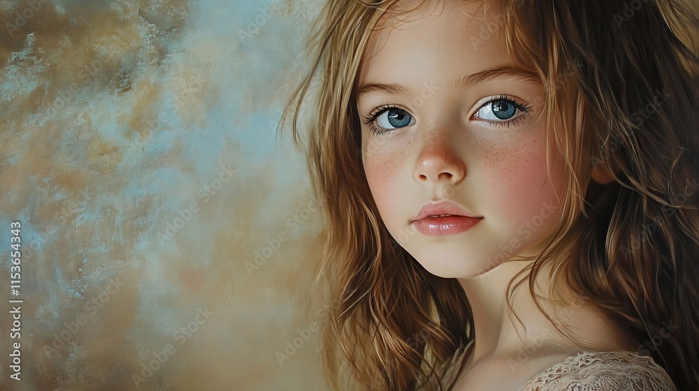 A captivating portrait of a young girl, her soulful expression and direct gaze draw in the viewer. This striking portrait captures the beauty and innocence of childhood, with space for text. A captivating portrait of a young girl, her soulful expression and direct gaze draw in the viewer. This striking portrait captures the beauty and innocence of childhood, with space for text.