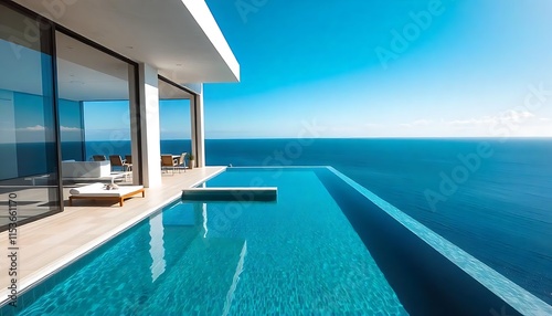 Serene Coastal Luxury  Modern Villa with Infinity Pool