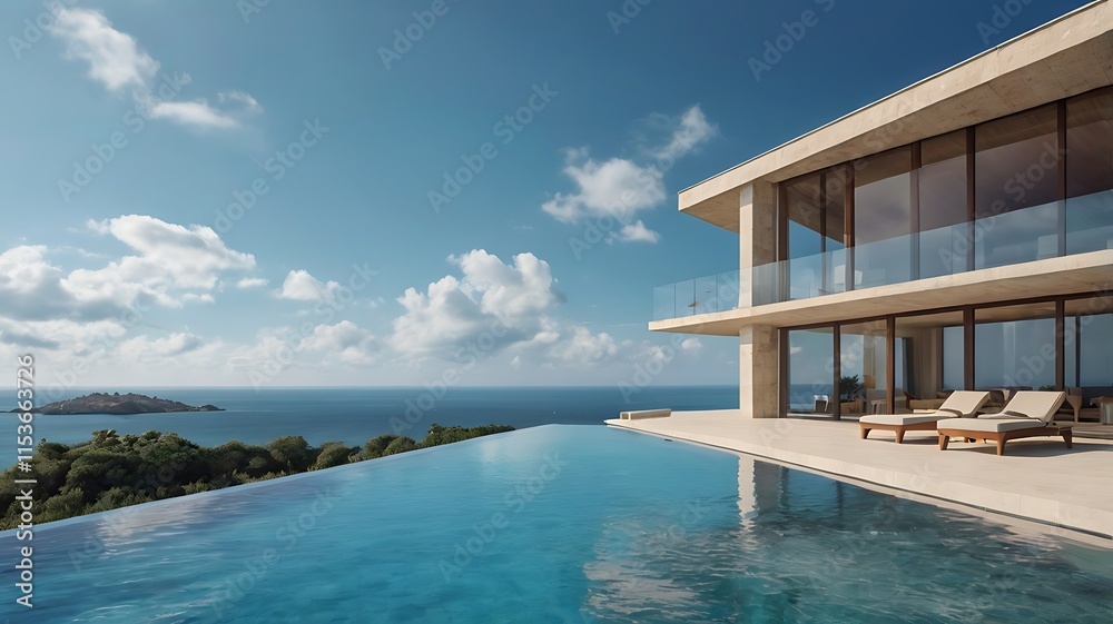 Serene Coastal Luxury: Modern Villa with Infinity Pool Serene Coastal Luxury: Modern Villa with Infinity Pool
