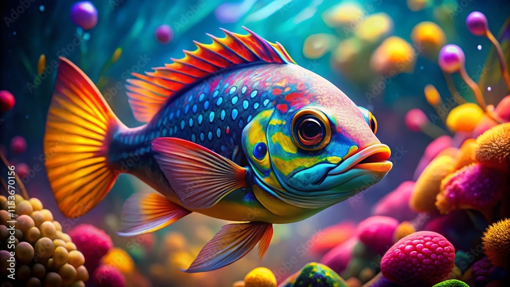 Fototapeta premium Close-up Tropical Fish - Stunning Underwater Scene