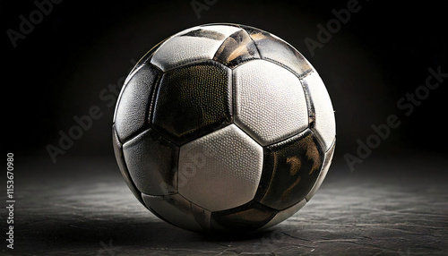 soccer ball isolated on black