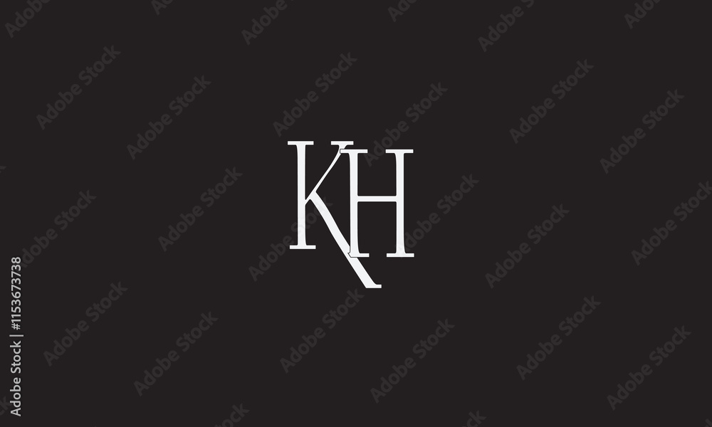 KH, HK, K, H Abstract Letters Logo Monogram