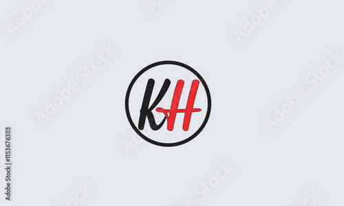 KH, HK, K, H Abstract Letters Logo Monogram