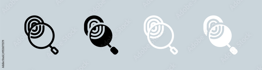 Evidence icon set in black and white. Investigation signs vector illustration. Evidence icon set in black and white. Investigation signs vector illustration.