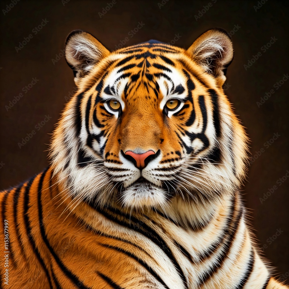 Fototapeta premium A Portrait of a furious looking Tiger. 