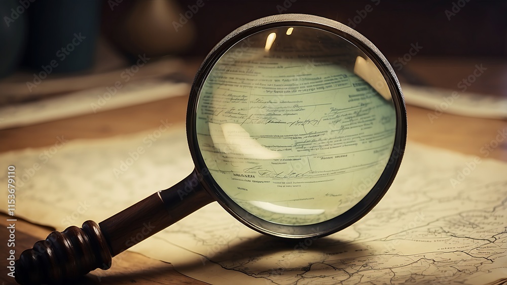 Fototapeta premium A magnifying glass