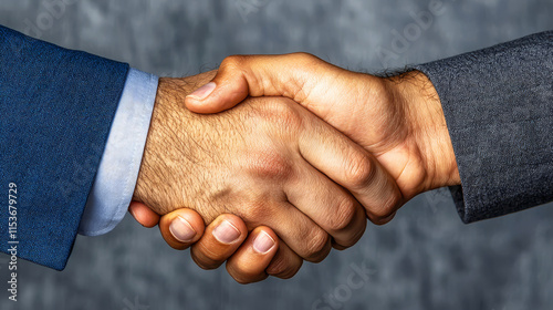 Non disclosure agreement concept. Handshake symbolizing partnership and agreement in a professional setting. photo