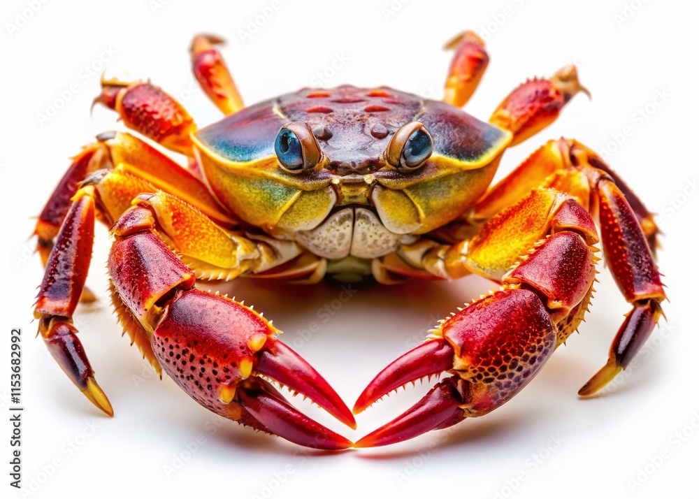 Isolated Crab, Detailed Macro, Vivid Colors, High-Quality Isolated Crab, Detailed Macro, Vivid Colors, High-Quality