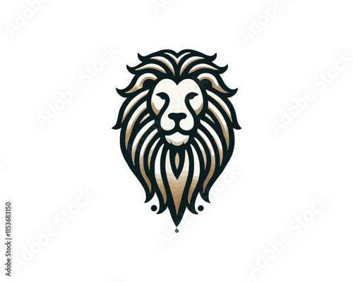 Wallpaper Mural Lion head logo, lion head icon, lion face logo. Simple silhouette. Flat style. Logo design template. Vector illustration. Animal logotype concept. Torontodigital.ca
