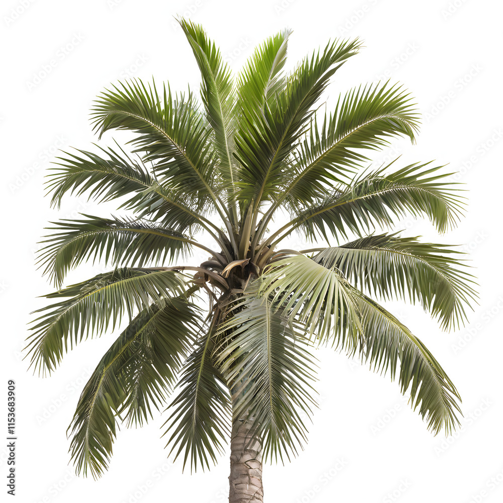Fototapeta premium Palm tree isolated on white background Realistic 