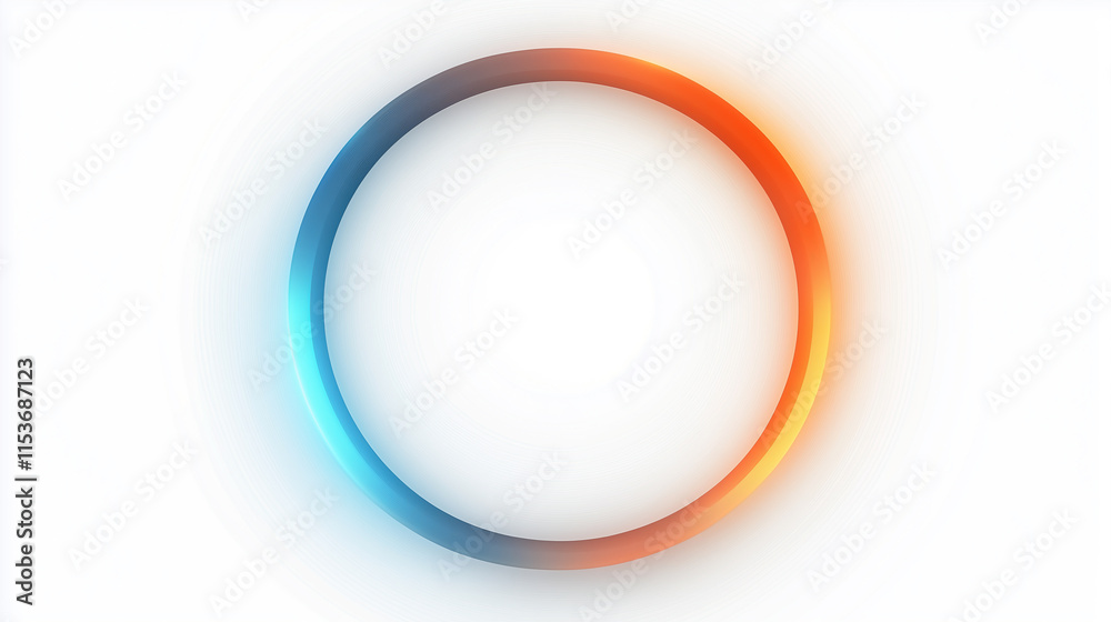 Orange and blue rings on white background Orange and blue rings on white background