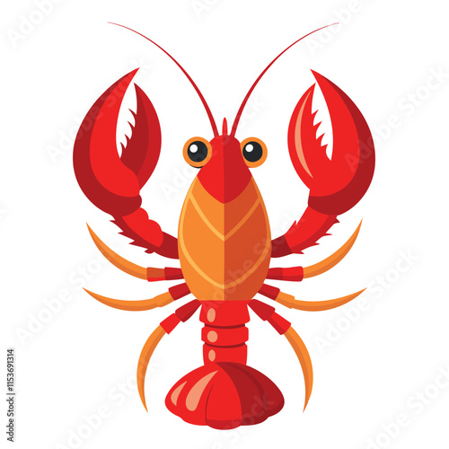 Lobsters vector illustration on white background
