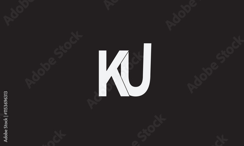 KU, UK, K, U Abstract Letters Logo Monogram