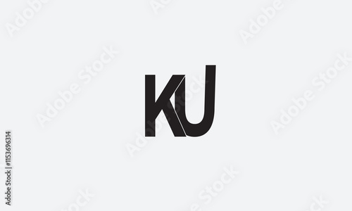 KU, UK, K, U Abstract Letters Logo Monogram