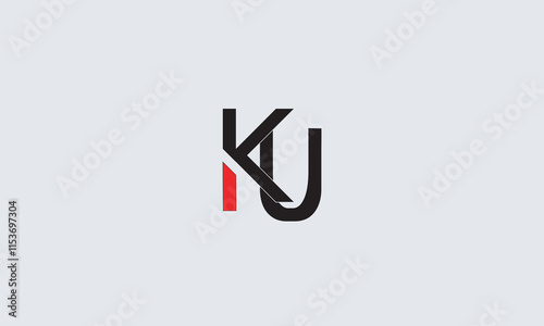 KU, UK, K, U Abstract Letters Logo Monogram