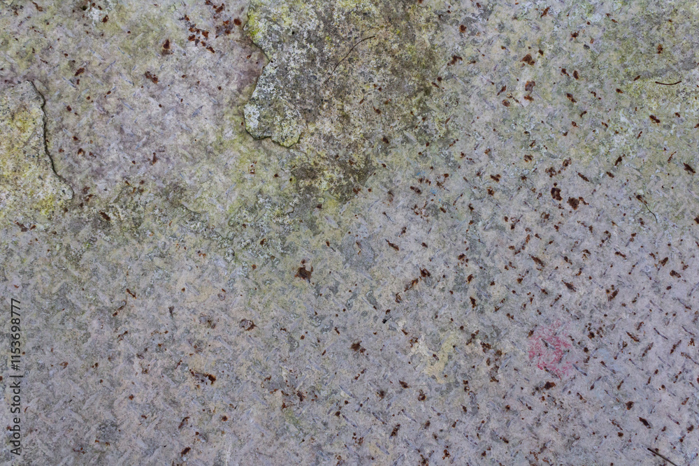 Aged Steel Surface with Dried Concrete Residue Aged Steel Surface with Dried Concrete Residue