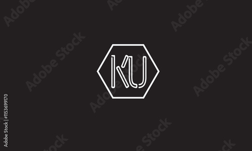 KU, UK, K, U Abstract Letters Logo Monogram