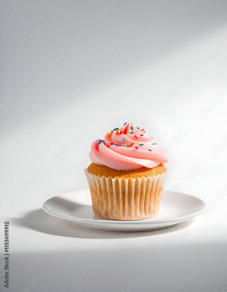 cupcake with icing and sprinkles cupcake with icing and sprinkles
