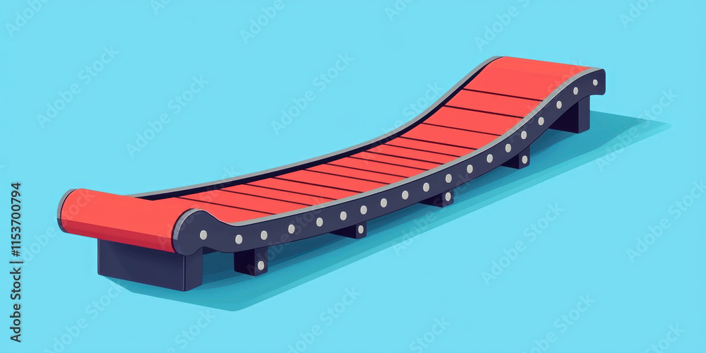 Continuous A conveyor belt in a factory efficiently moving products, showcasing industrial automation and manufacturing processes. Continuous A conveyor belt in a factory efficiently moving products, showcasing industrial automation and manufacturing processes.