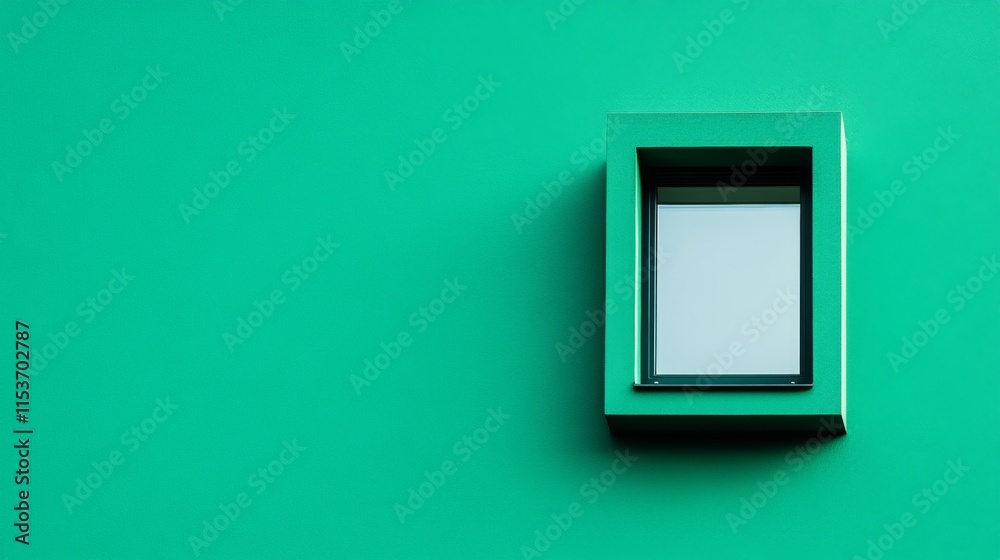 Modern Architecture with Vibrant Green Background Modern Architecture with Vibrant Green Background