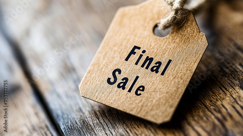 Detailed view of a price tag with a slashed-out price and 