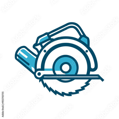 Circular saw for efficient cutting and woodworking on a transparent background