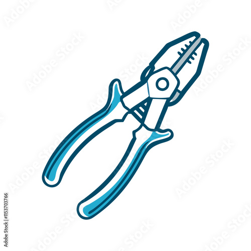 Adjustable pliers with a modern design representing craftsmanship against on a transparent background