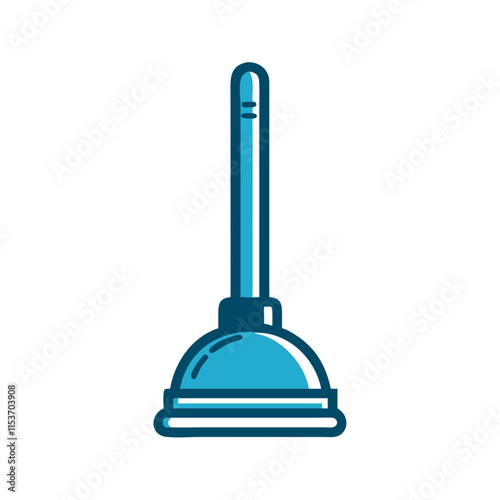 Illustration of a plunger on transparent background
