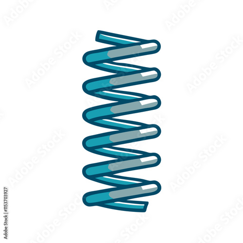 High-quality spring on a transparent background for mechanical and engineering applications