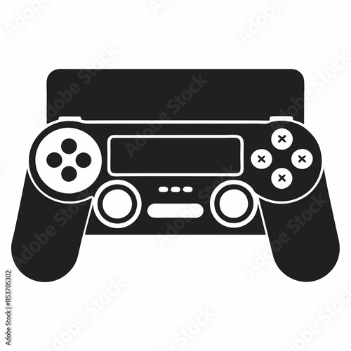 Gaming Console Silhouette Vector Art