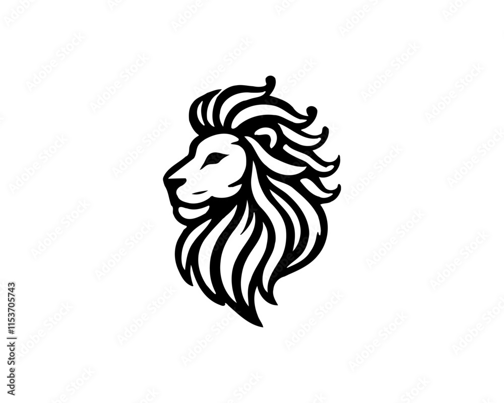 Lion head logo, lion head icon, lion face logo. Simple silhouette. Flat style. Logo design template. Vector illustration. Animal logotype concept. Lion head logo, lion head icon, lion face logo. Simple silhouette. Flat style. Logo design template. Vector illustration. Animal logotype concept.
