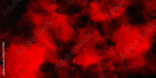 Abstract red and black smoke clouds background, Smoky grunge stain painting clouds galaxy, Paints dissolved in water with a beautiful spectacular red, seems to be a representation of the beauty .