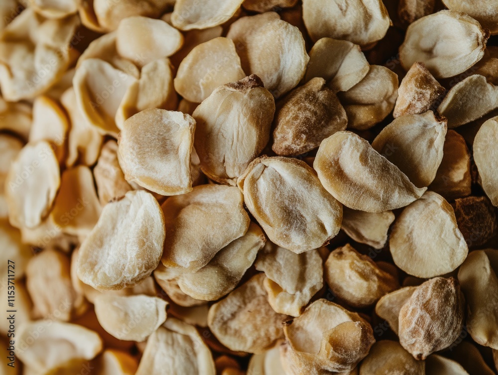 Closeup of Dried Peanuts Isolated on White Background: Nature's Snack Delights Closeup of Dried Peanuts Isolated on White Background: Nature's Snack Delights