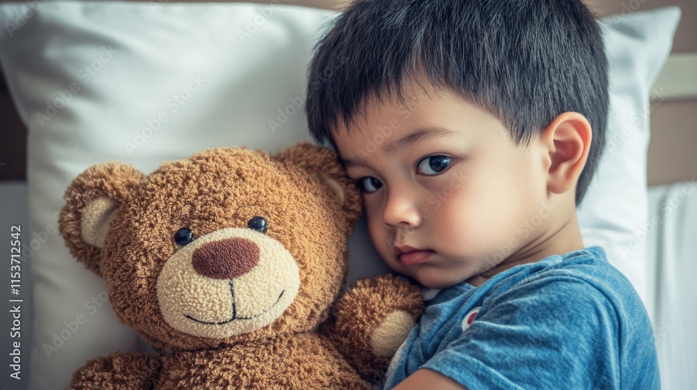 Child with Teddy Bear in Natural Light Child with Teddy Bear in Natural Light